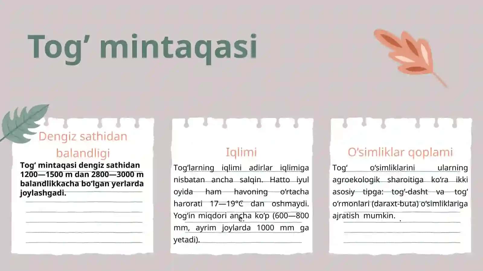Tog’mintaqasi O’simliklari 4