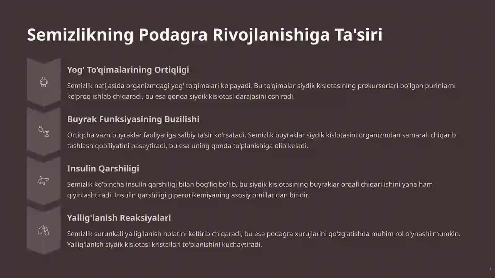 Podagra va Semizlikga qarshi vositalar. 4