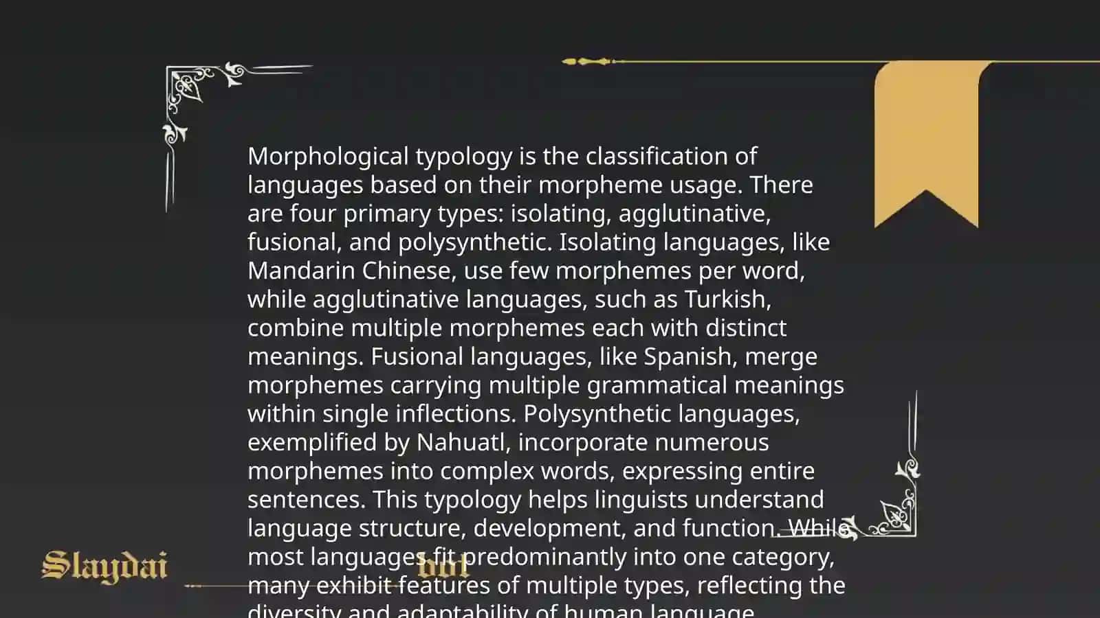 Factors developing linguistic typology 4