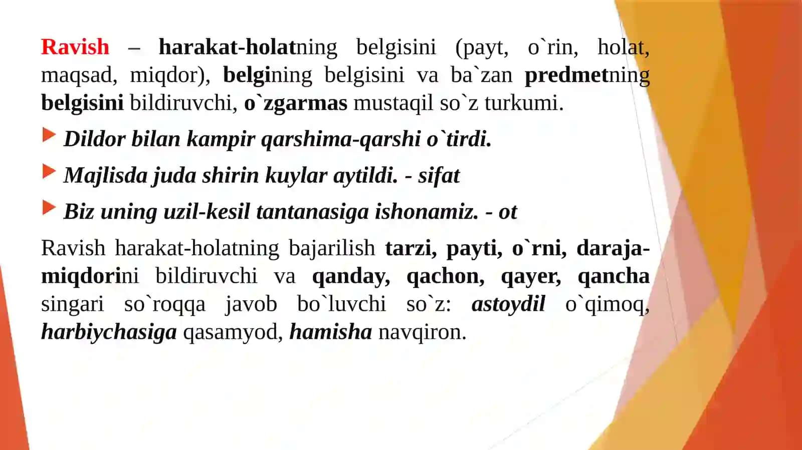 Ravish so‘z turkumi 4