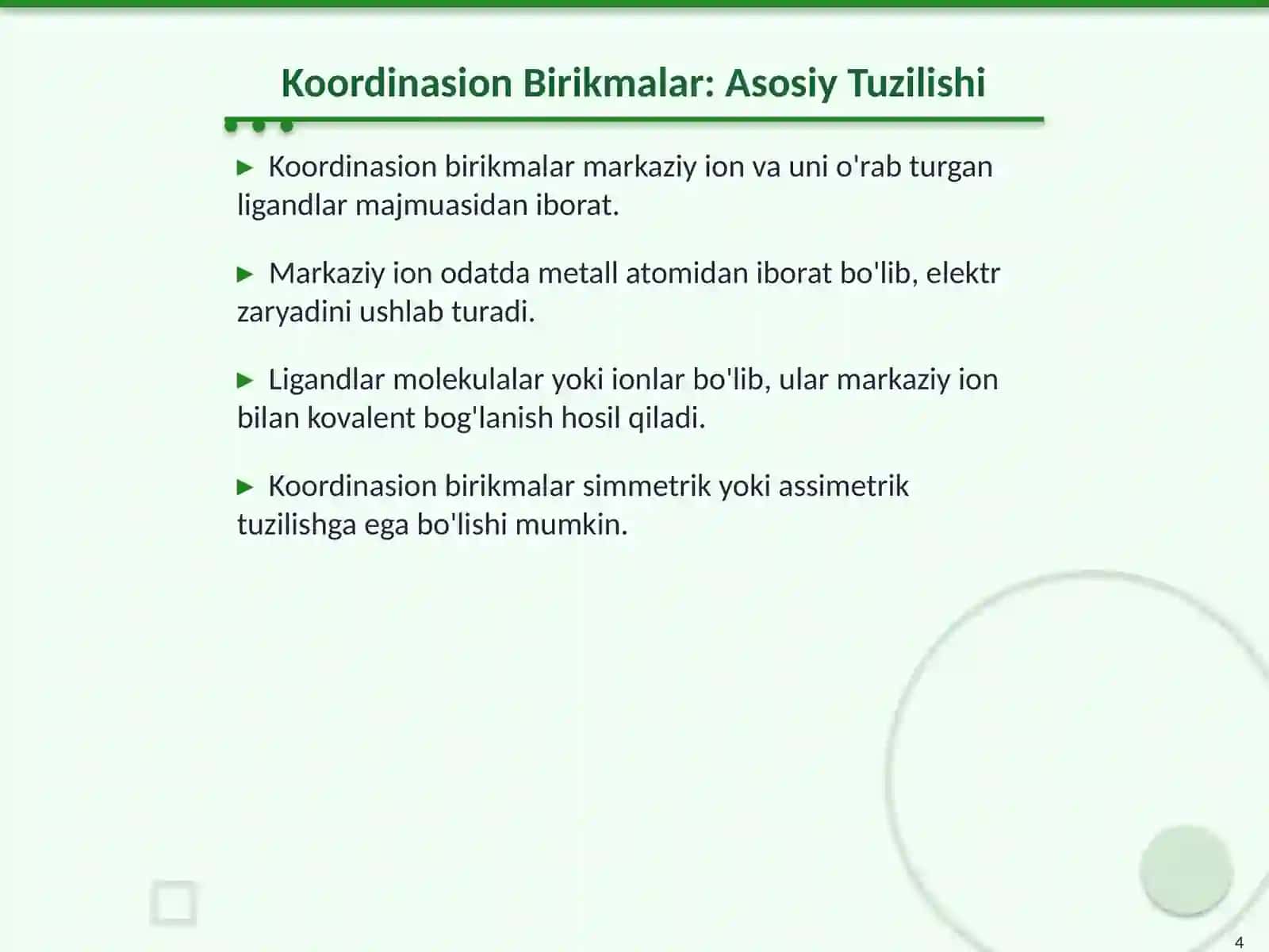 Koordinasion Birikmalarning Tuziqlari va Ularning Ahmiyati 4