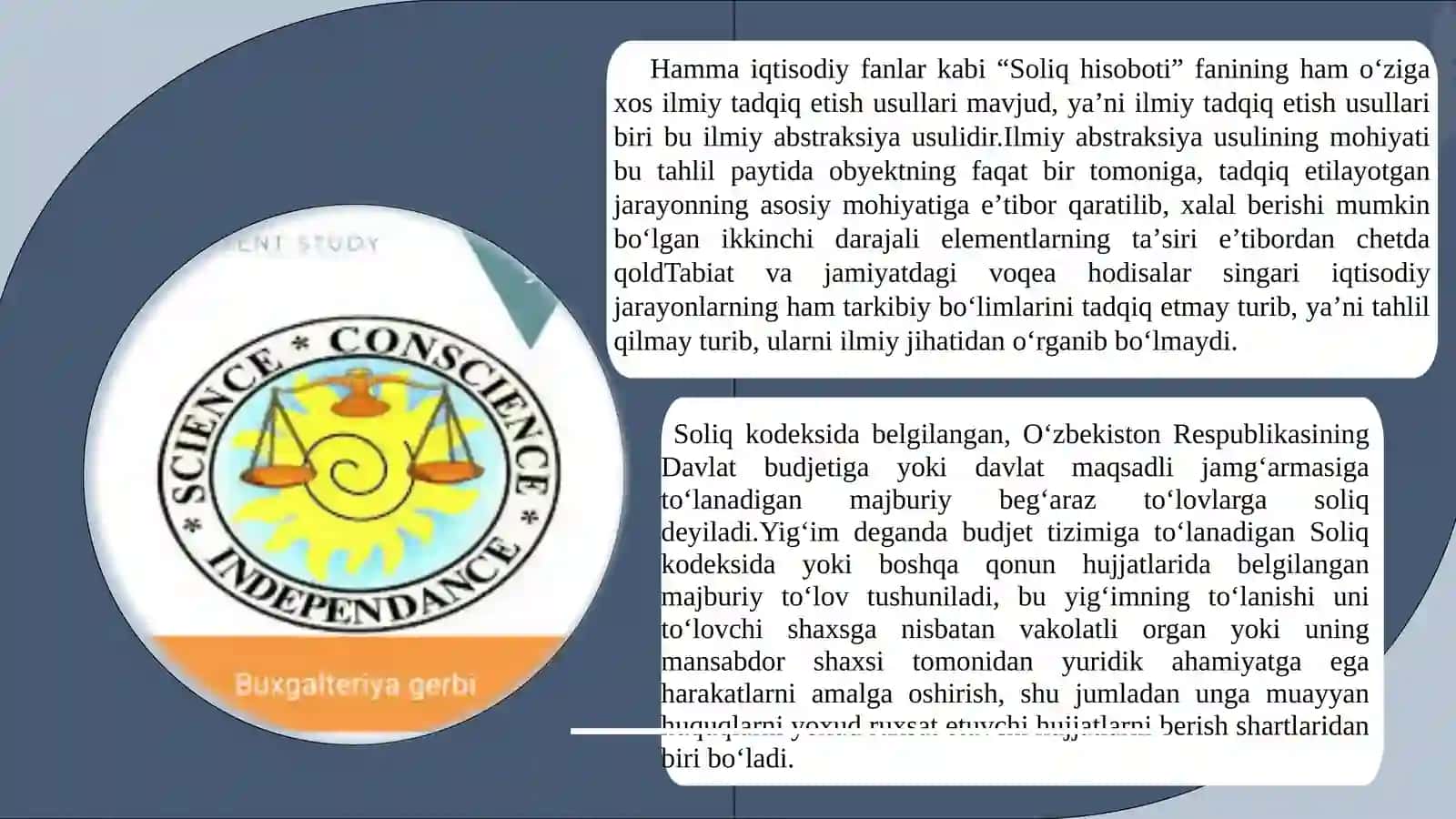 SOLIQ HISOBOTINING NAZARIY ASOSLARI 4