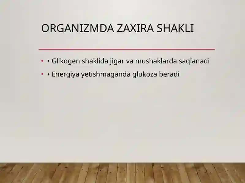 Uglevodlarning biologik roli va asosiy manbalari 4