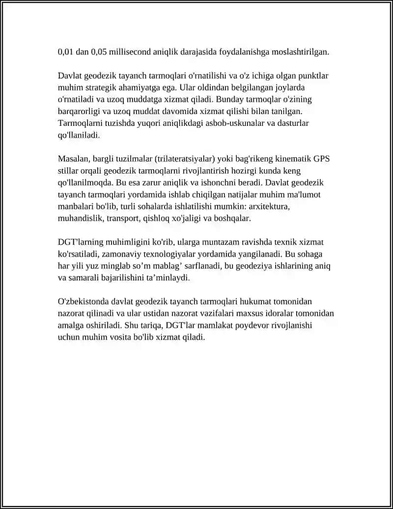 DAVLAT GEODEZIK TAYANCH TARMOQLARI 4