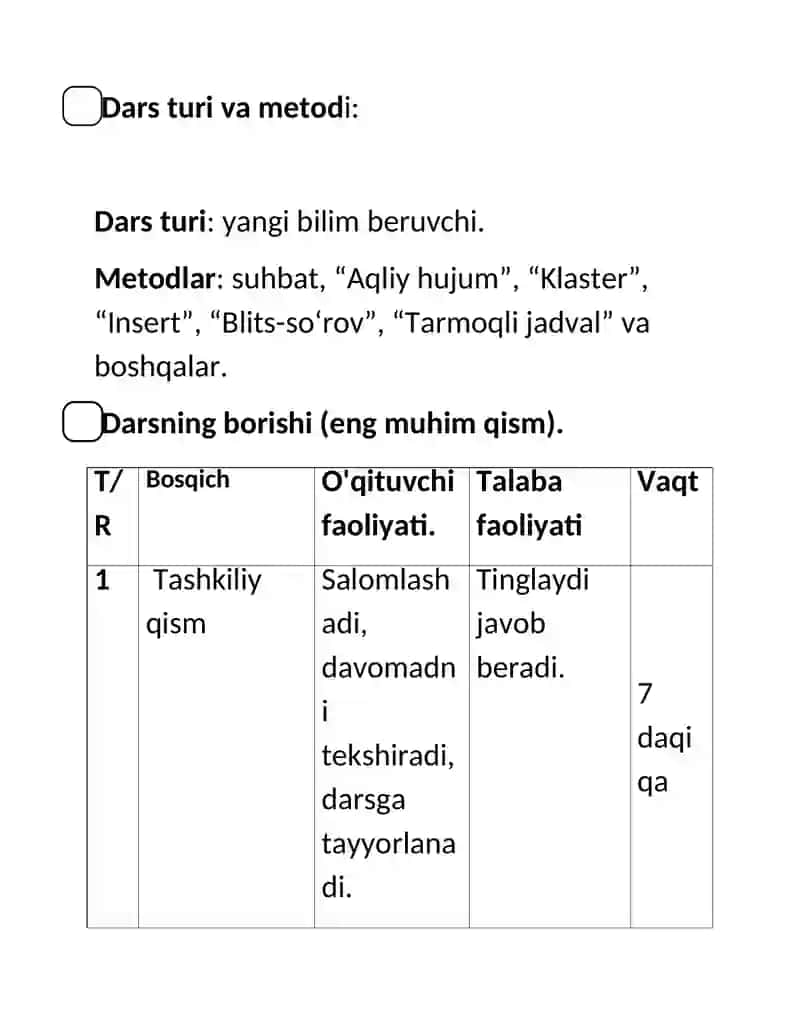Fiziologiya dars ishlanma. 4