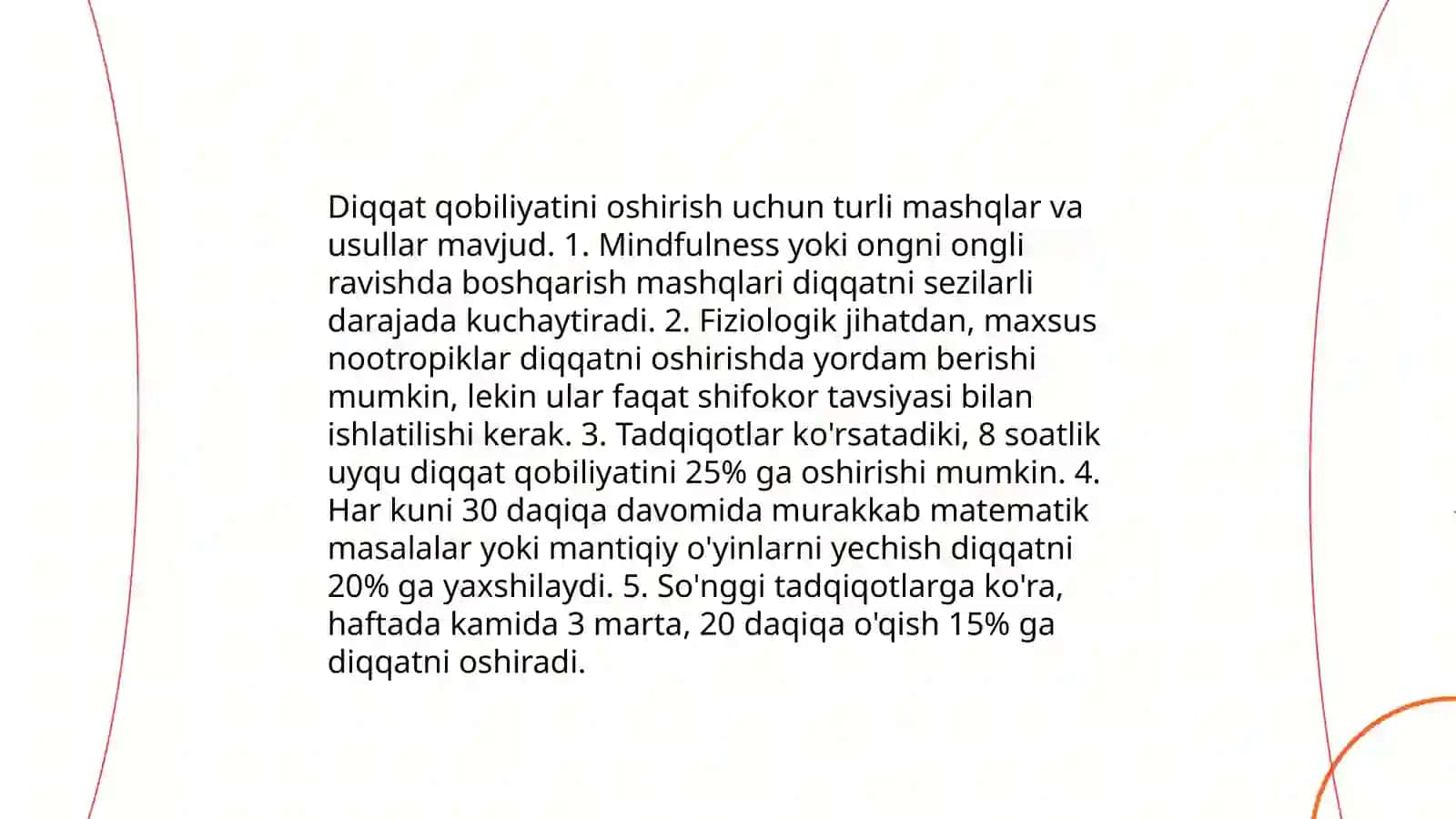 Diqqatni jamlash usullari 4