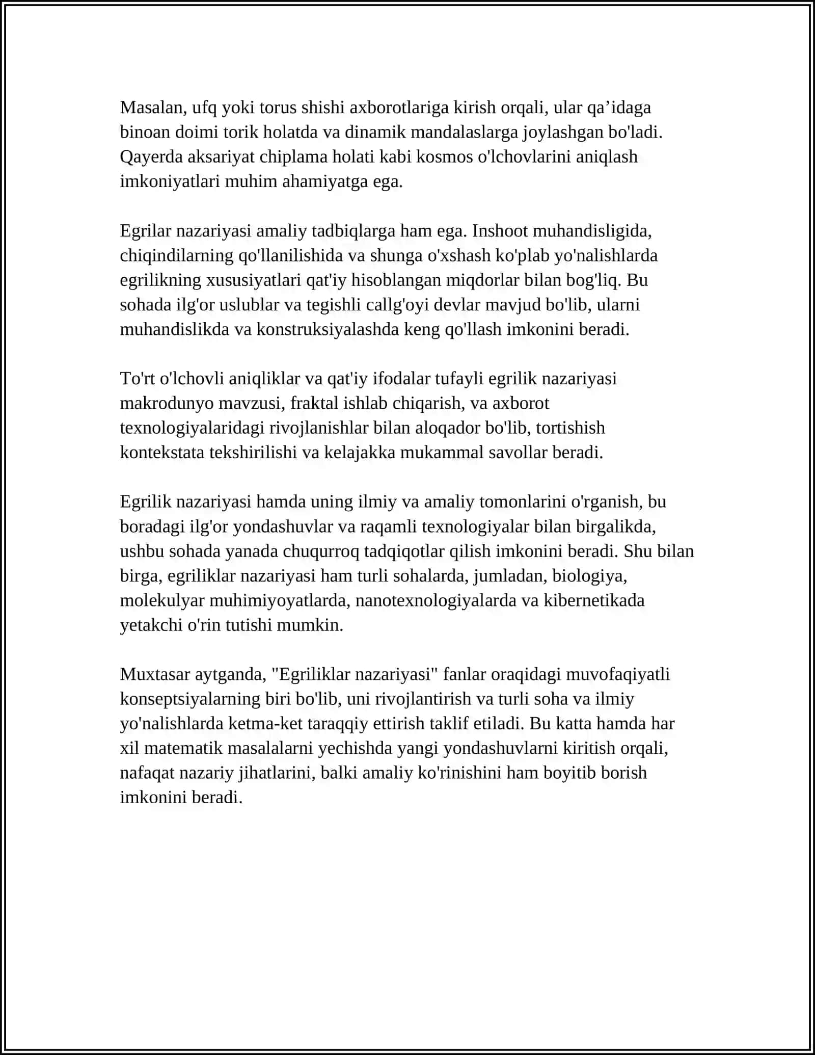 TITRLASH EGRI CHIZIG'I 4