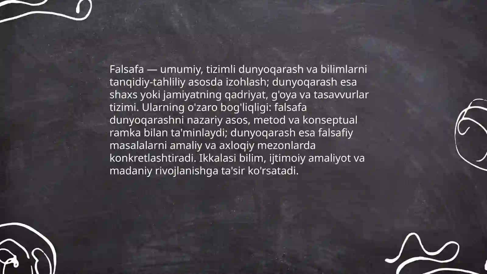 Falsafaning fan va dunyoqarashga doir mohiyati 4