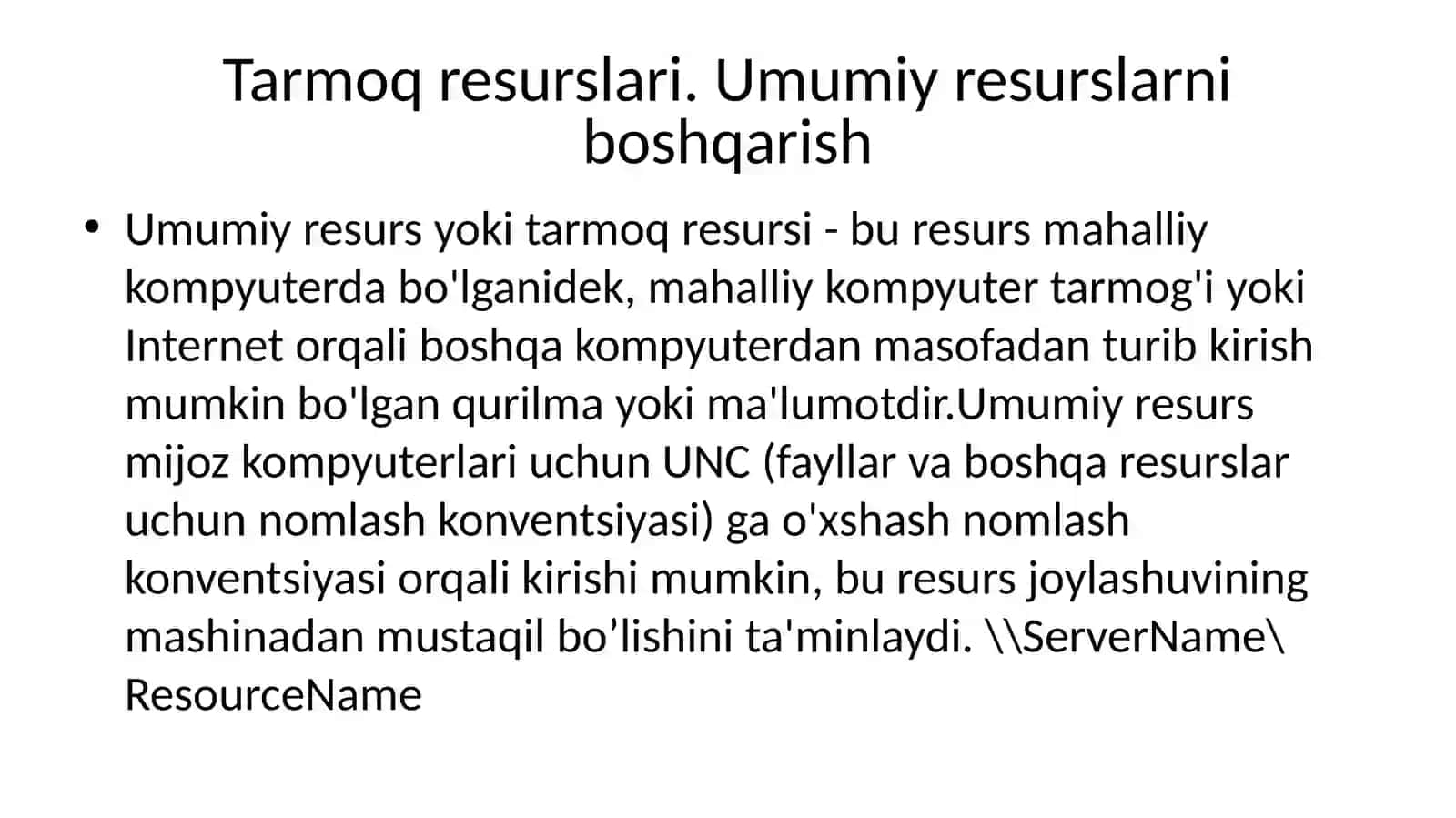 Tarmoq operatsion tizimlari 4