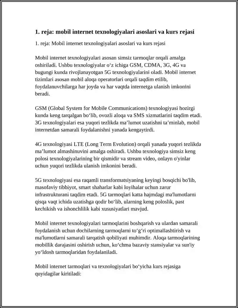 Mobil Internet Texnologiyalari 4