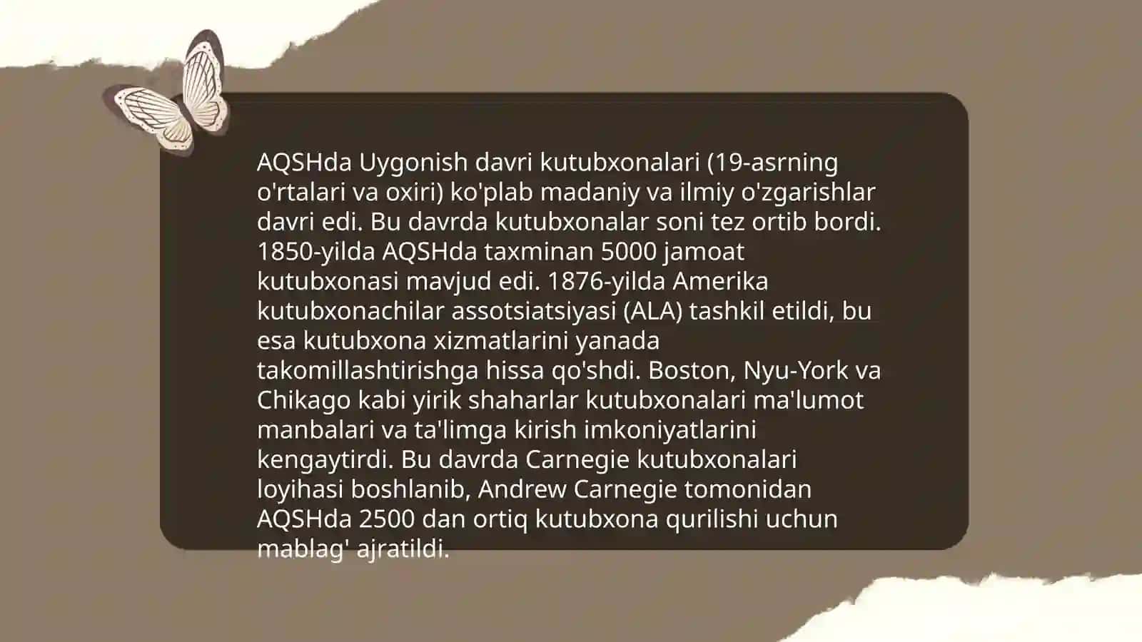 UYĞONISH DAVRIDA AQSH VA ANGLIYA KUTUBXONASI 4