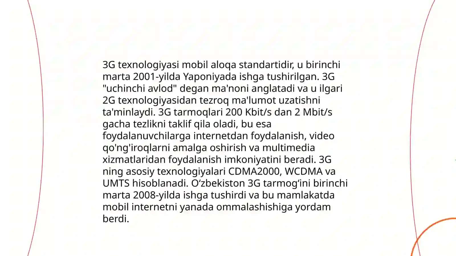 Mobil internet texnalogiyalari 4
