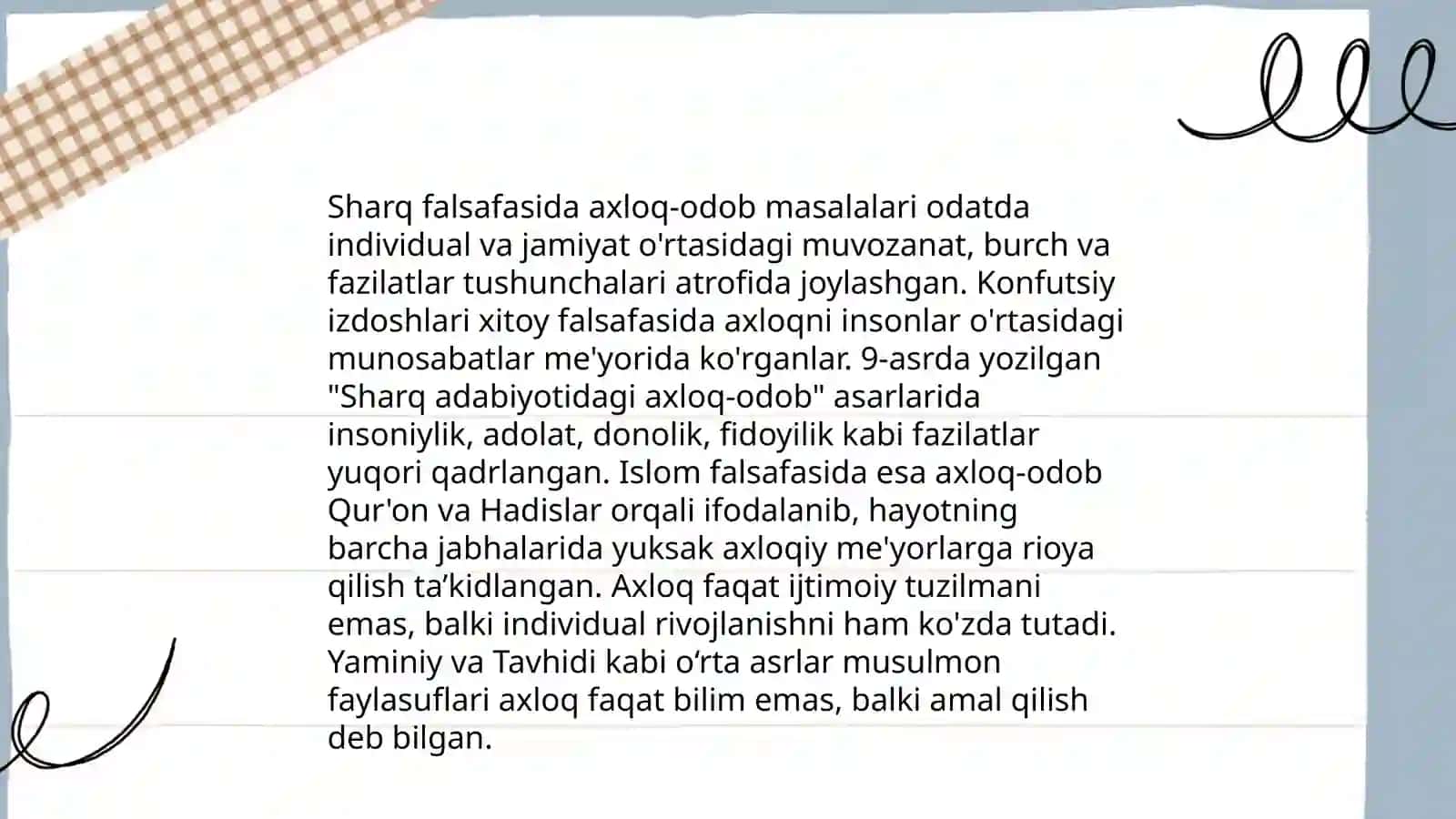 Qadimgi Sharq manbalarda ma'naviy tarbiya masalasi 4