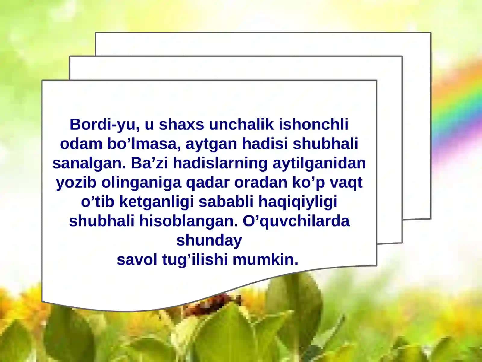 Hadisshunoslik ilmi va tassaffuv tariqatlari 4