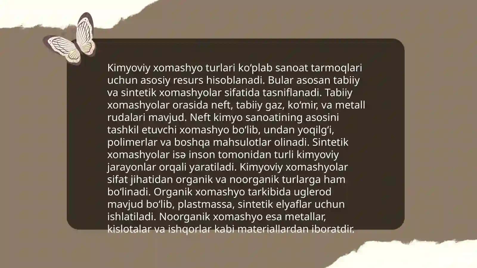 Kimyoviy xomashyo xillari va manbaalari 4
