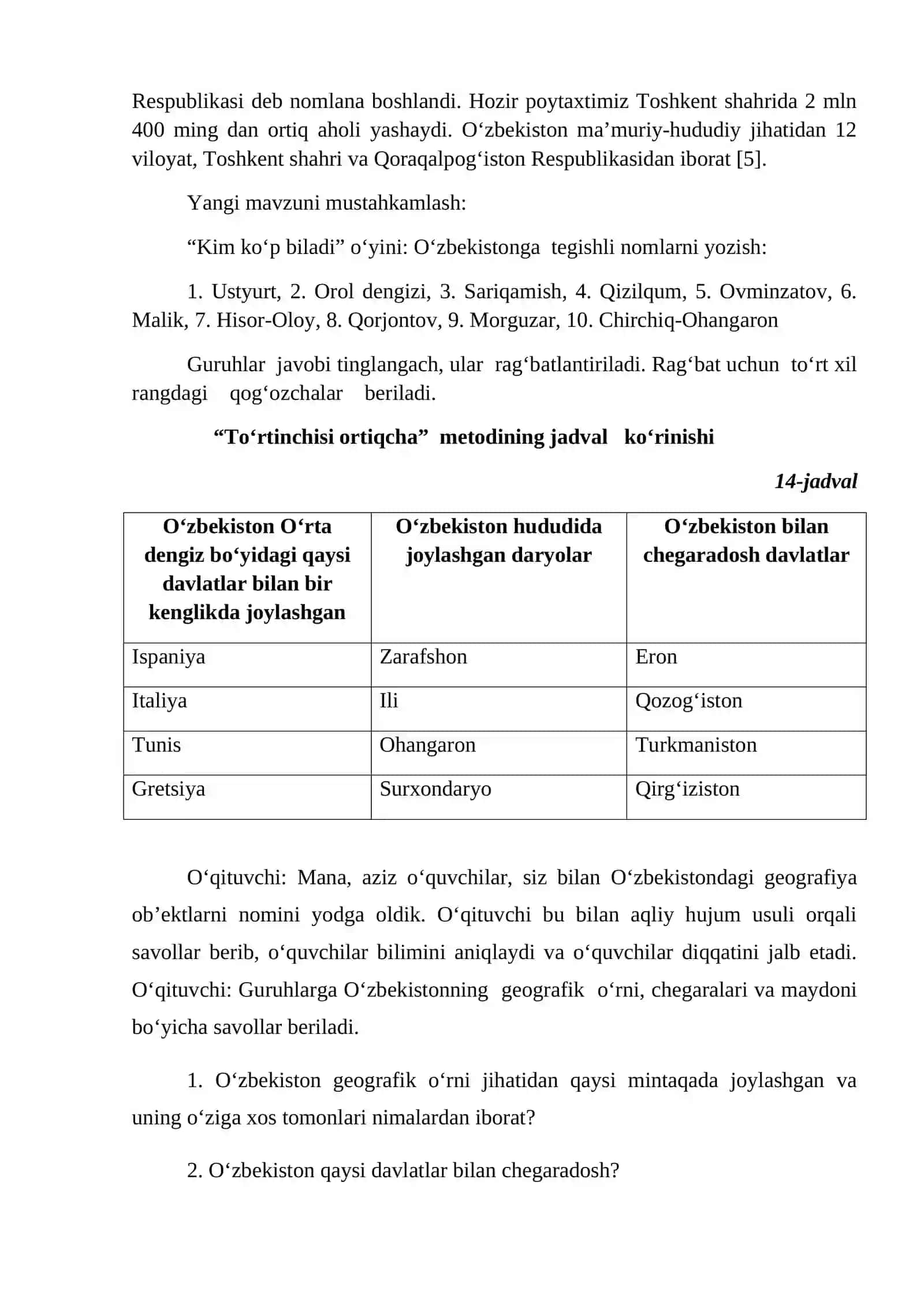 Dars rejasi va konspektini tuzish 4