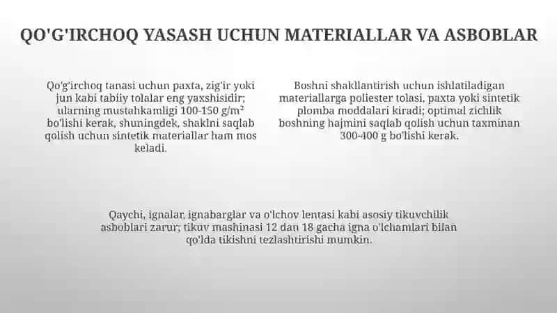 Milliy qo'g'irchoqlarni tayyorlash 4