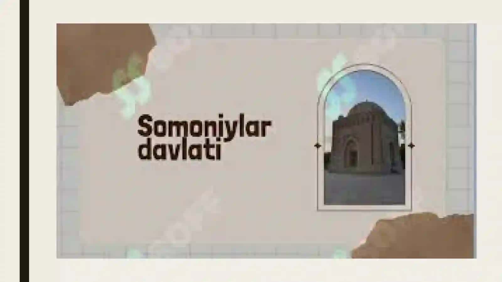 Somoniylardavlati (875–999) 4