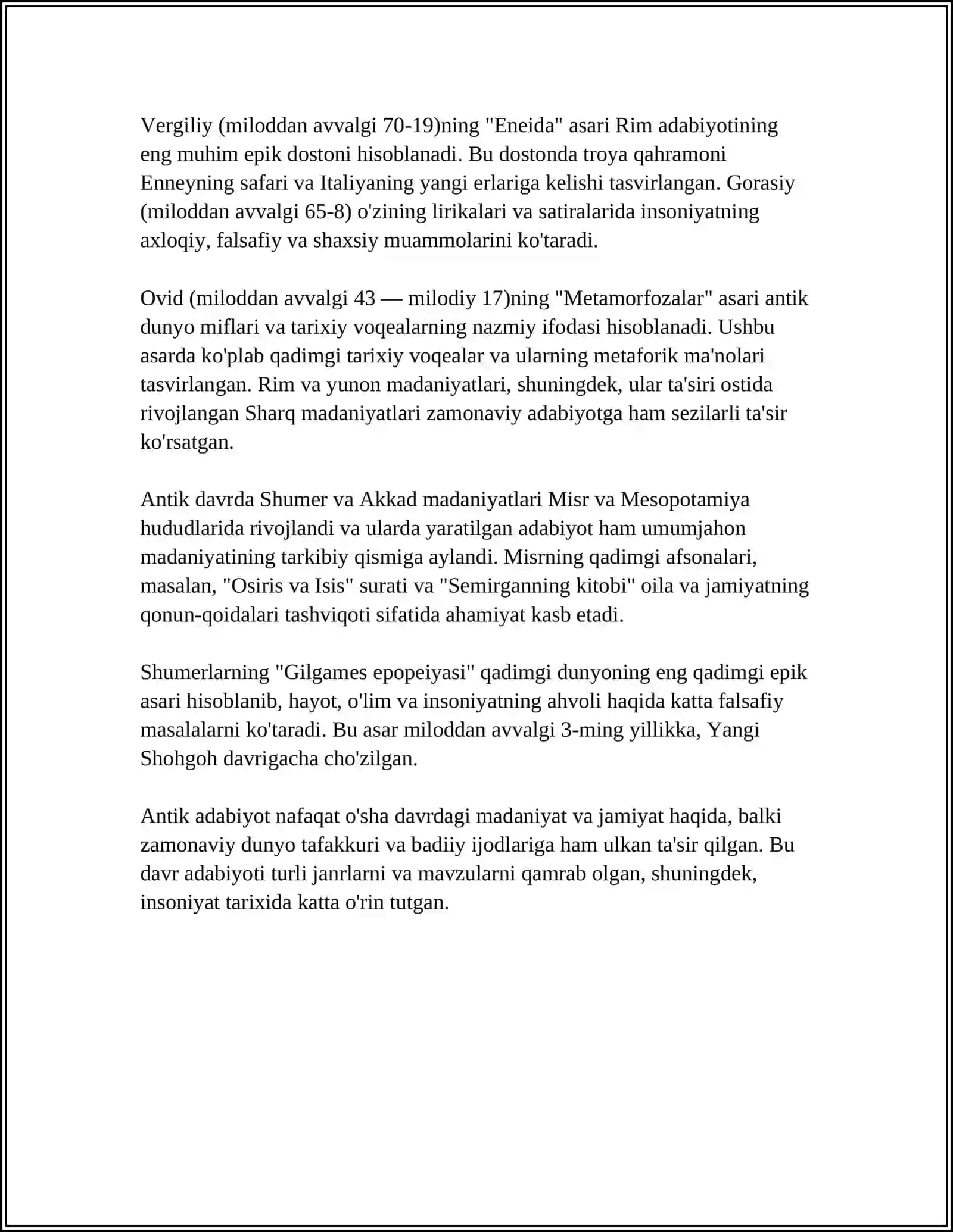 Antik adabiyot 4