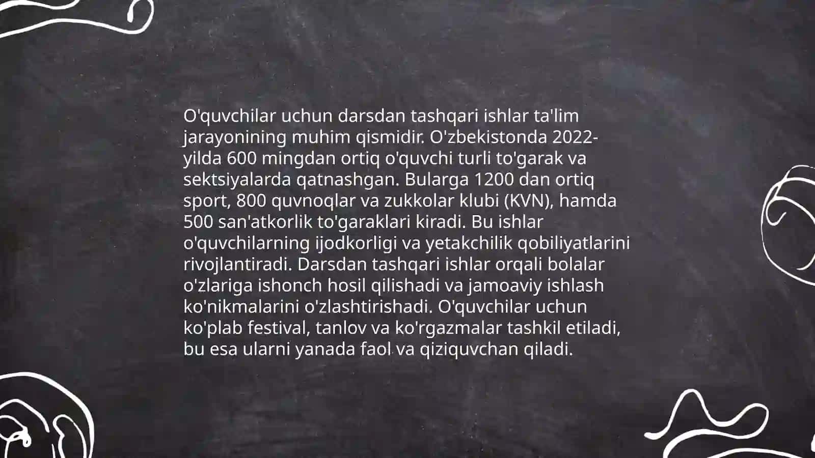 Darsdan Tashqari Mashg'ulotlar 4