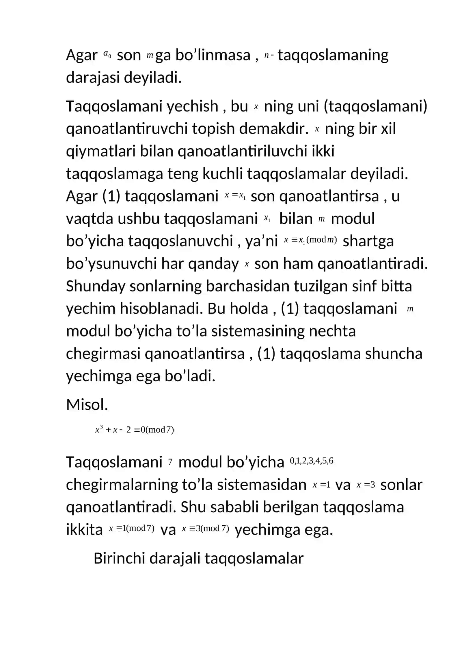 Mavzu: Eyler almashtirishlari 4