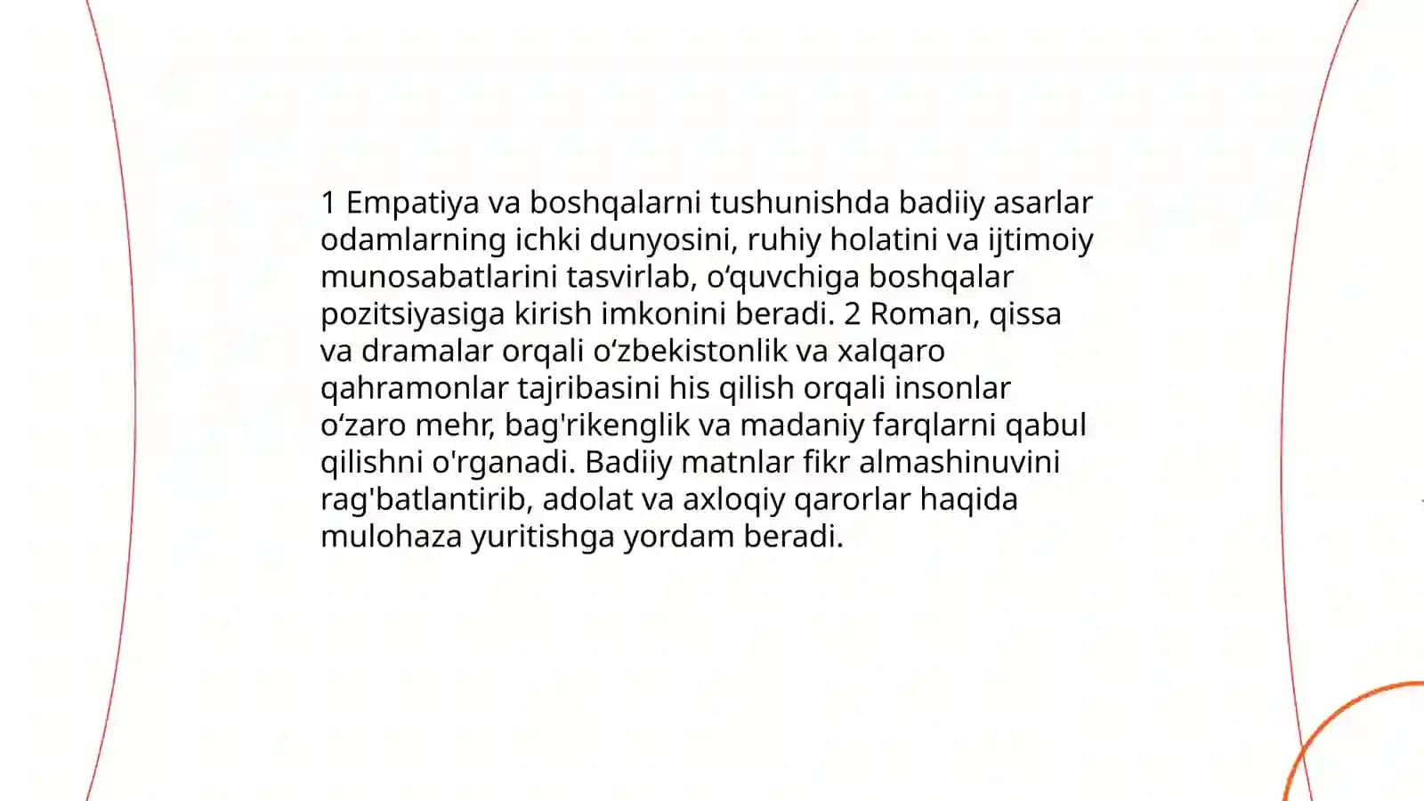 Dunyoni idrok etishda badiiy asarlarning ahamiyati 4