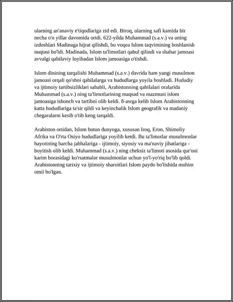 ISLOMNING VUJUDGA KELISHI VA TARQALISHI 4