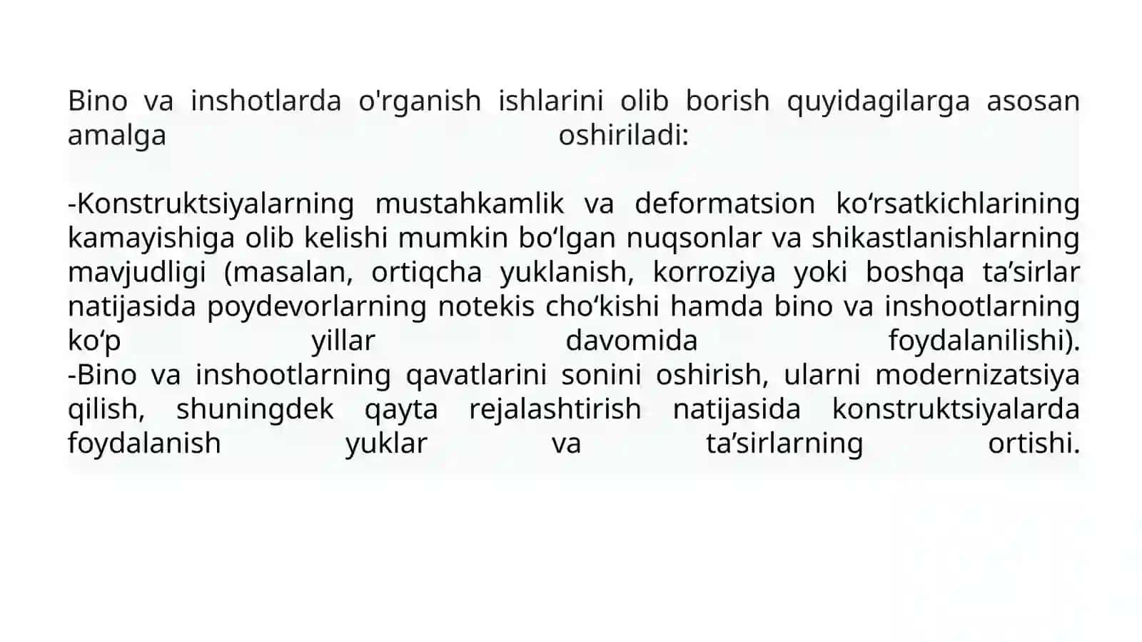Binolarda konstruksiya shikastlanishlarini aniqlash 4
