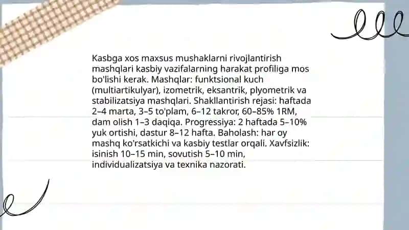 Kasb-amaliy jismoniy tayyorgarlik 4