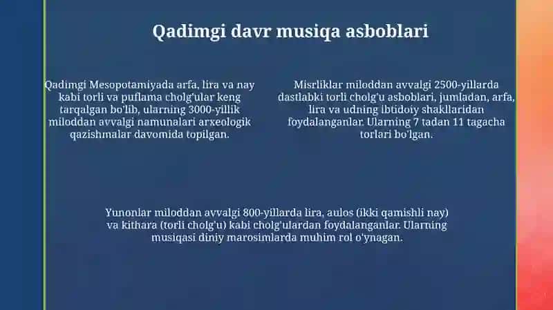 Qadimgi davr musiqa san'ati 4
