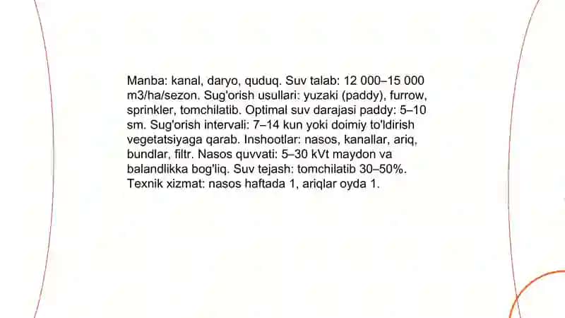 Sholi yetishtirish beznis reja 4