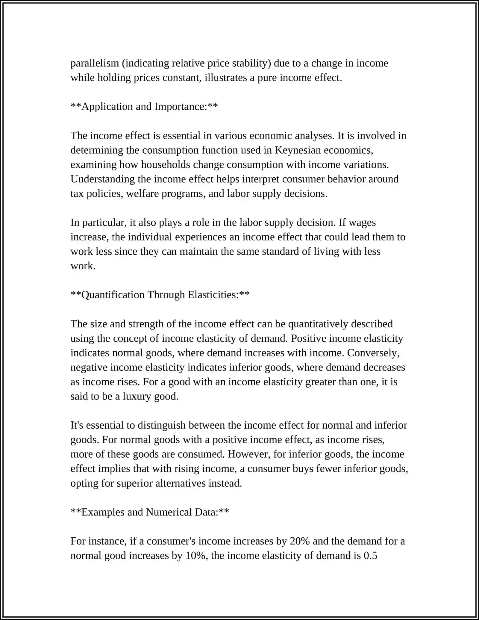 REFERAT Theme: INCOME AND SUBSTITUTION EFFECT 4