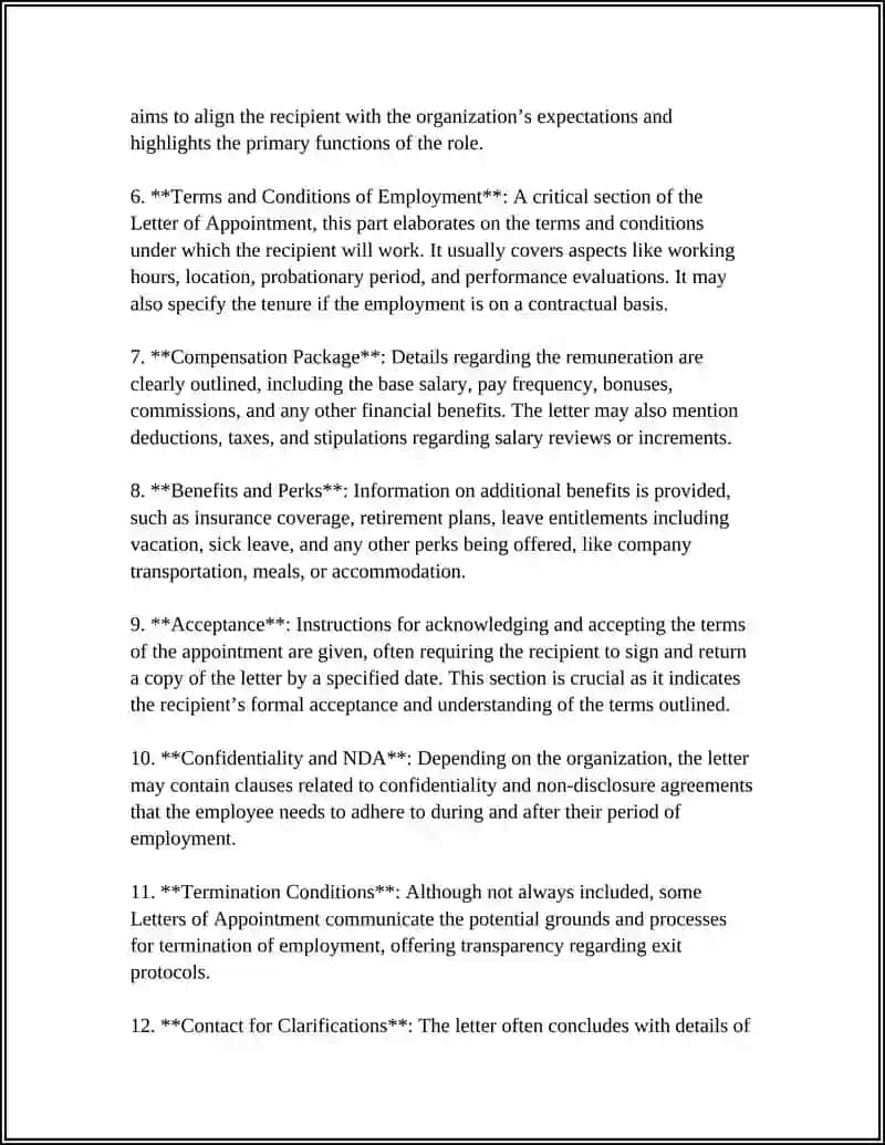 Letter of Appointment 4