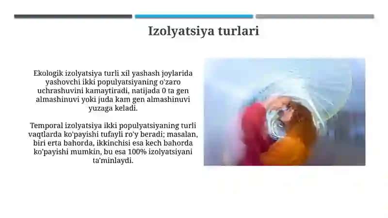 Populyatsiya gen fondi. Aloxidalanish 4