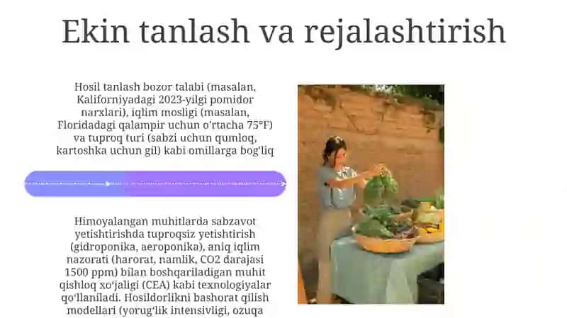 Sabzavot yetishtirish bilan tanishish 4