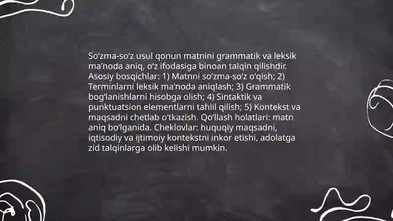 Huquq normalarini sharhlash 4