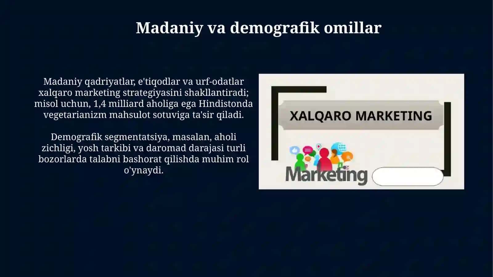 Xalqaro marketing muhiti 4