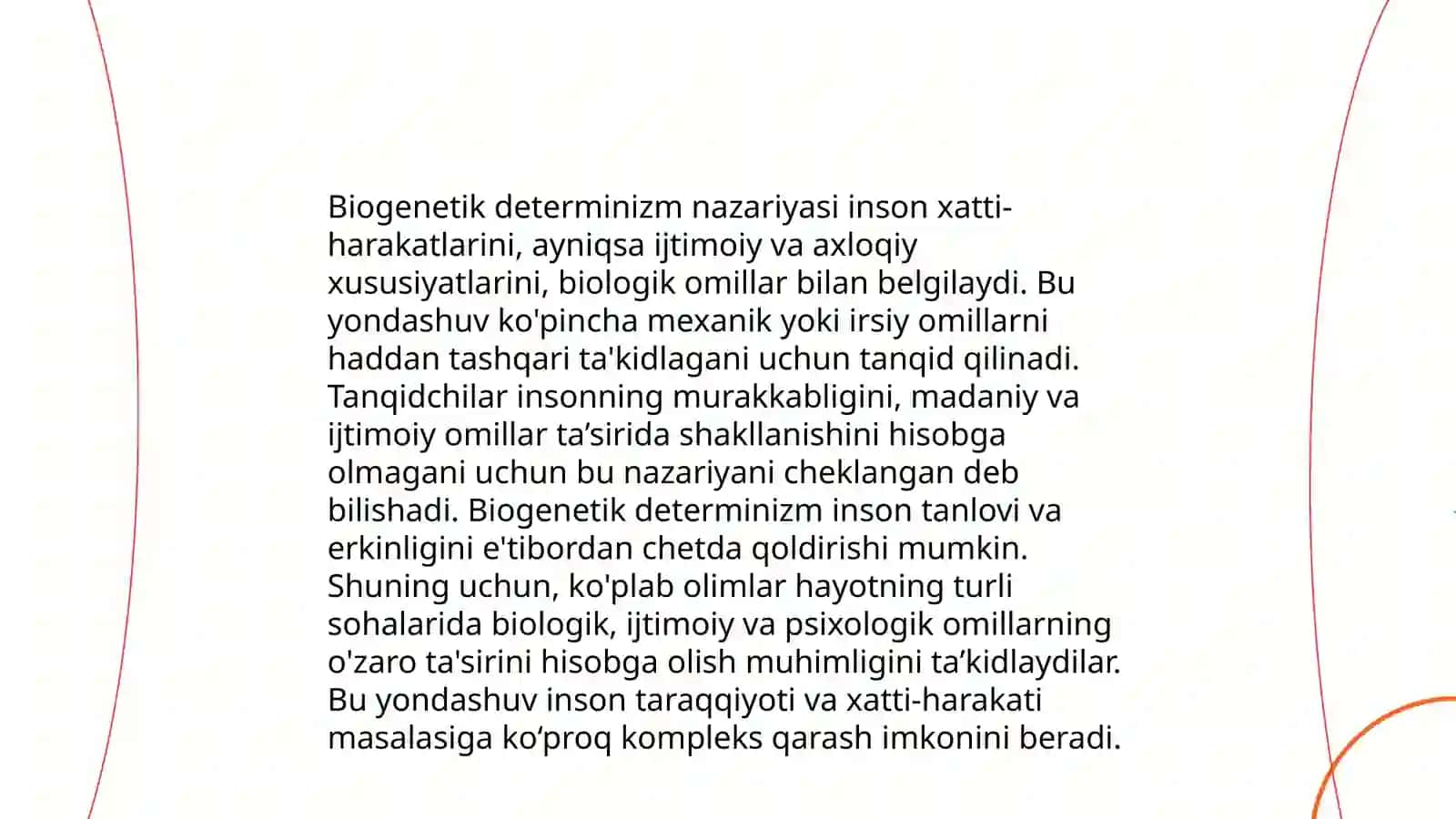 Biogenetik va sotsiogenetik yo'nalishlarning tanqidiy qarashlari 4