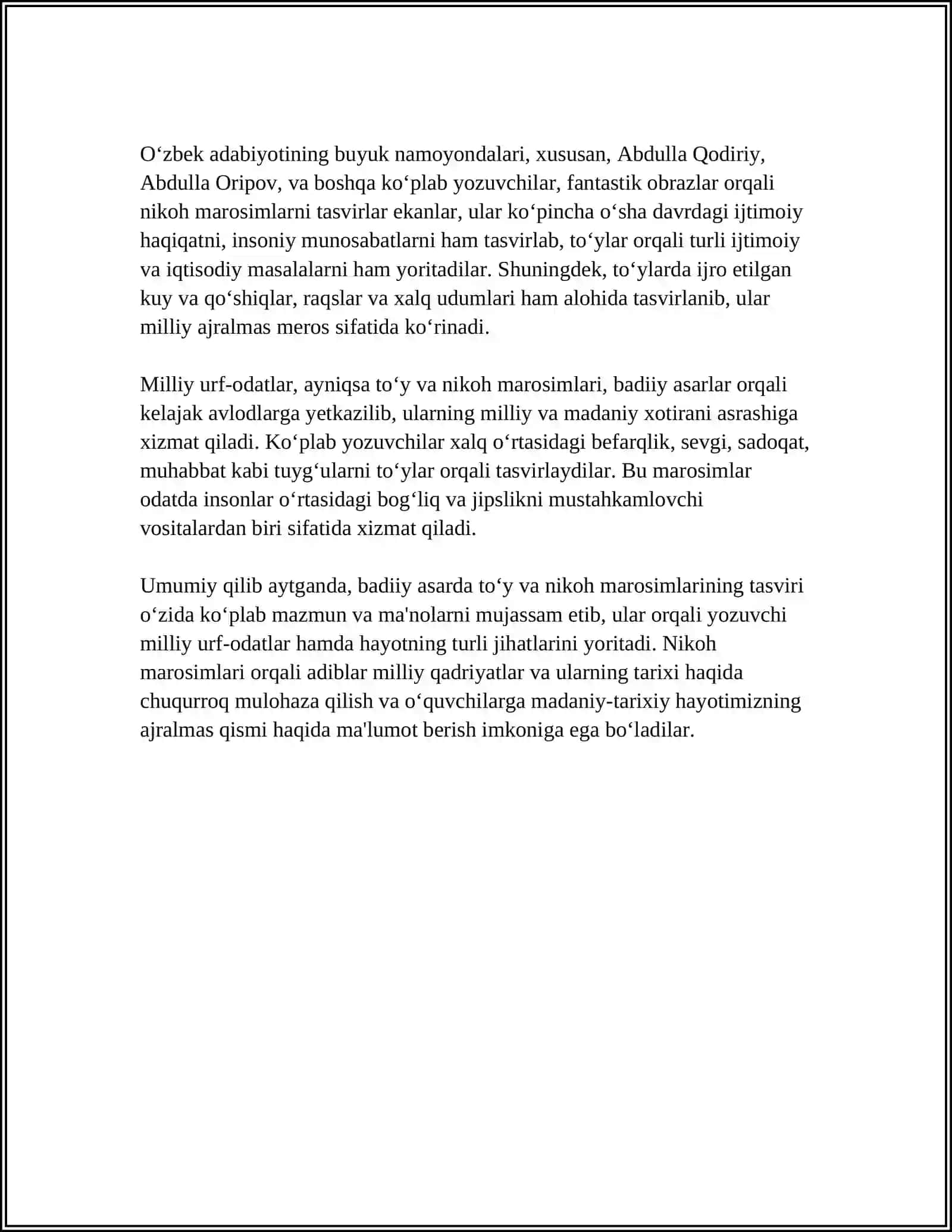 BADIIY ASARDA MILLIY URF-ODATLAR TASVIRI 4