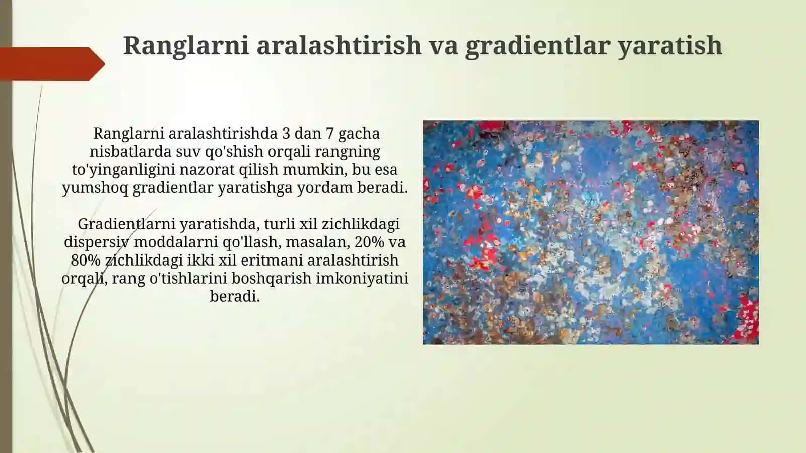Turli sirtlarga qo'llash texnikalari 4