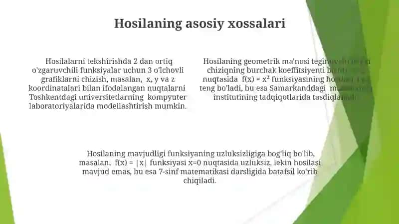 Hosilalar Haqida Qiziqarli Ma'lumotlar 4