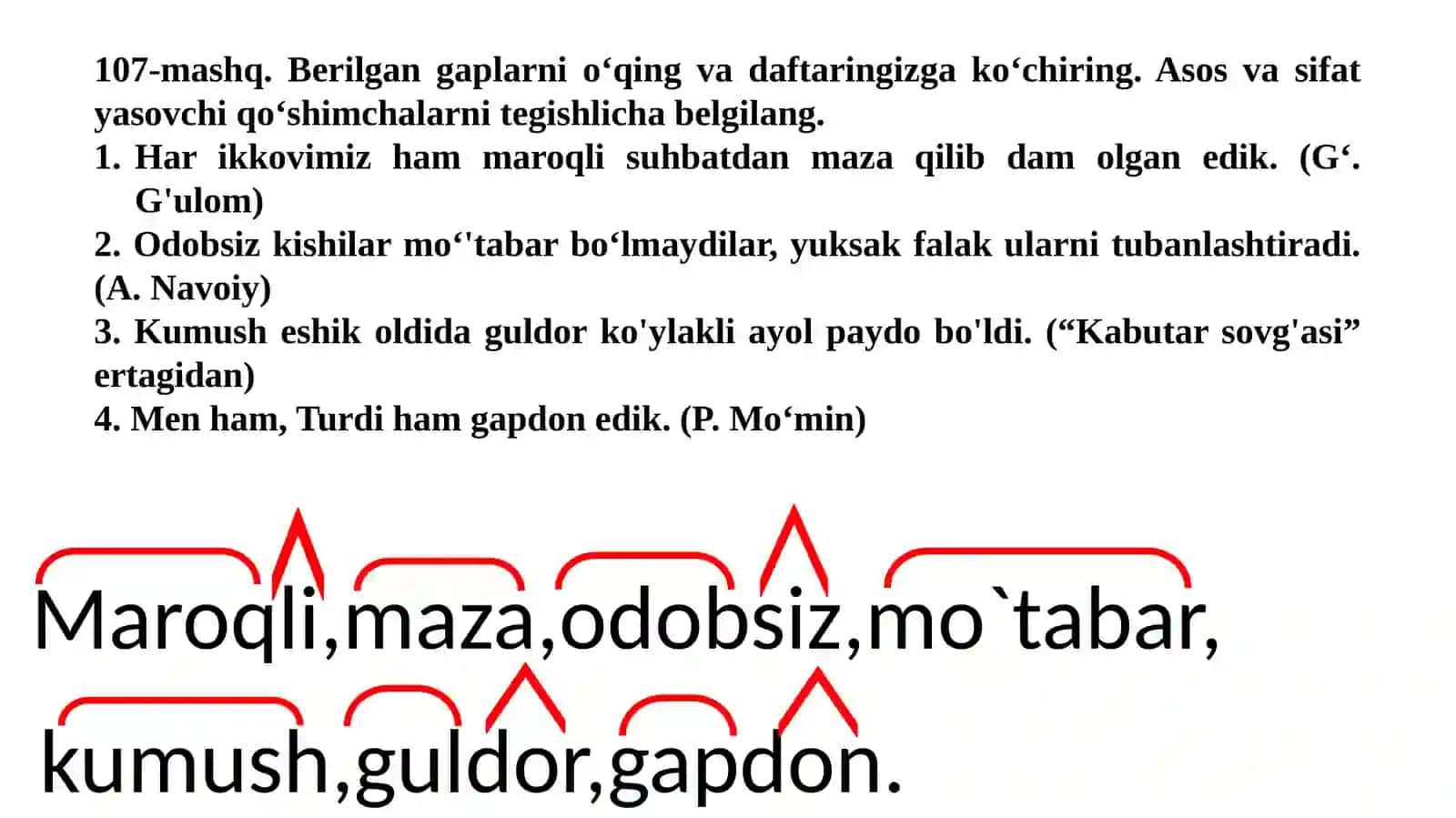 Sifat yasovchi qo’shimchalar 4