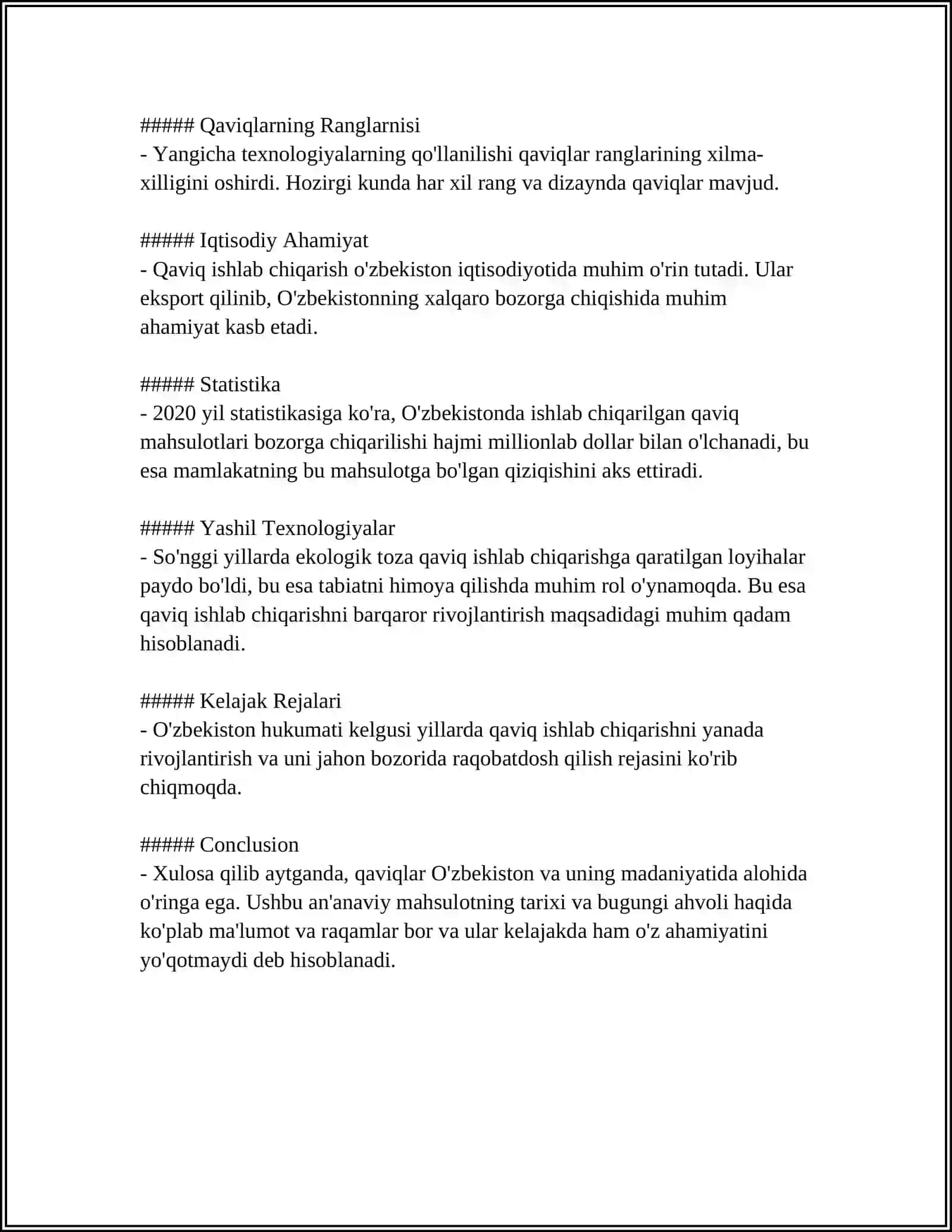 MUSTAQIL ISH Mavzu: QAVIQLAR VA QAVIQQATORLAR 4