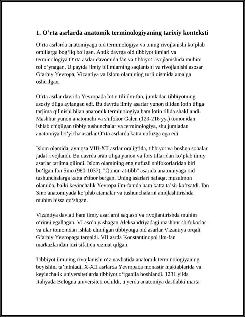 OʼRTA ASRLARDA ANATOMIK TERMINLARNING ISHLATILISHI 4
