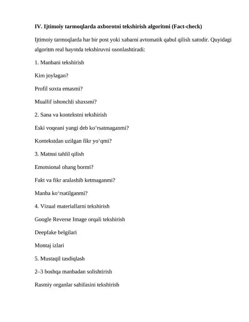 Media savodxonlik va axborot madaniyati 4
