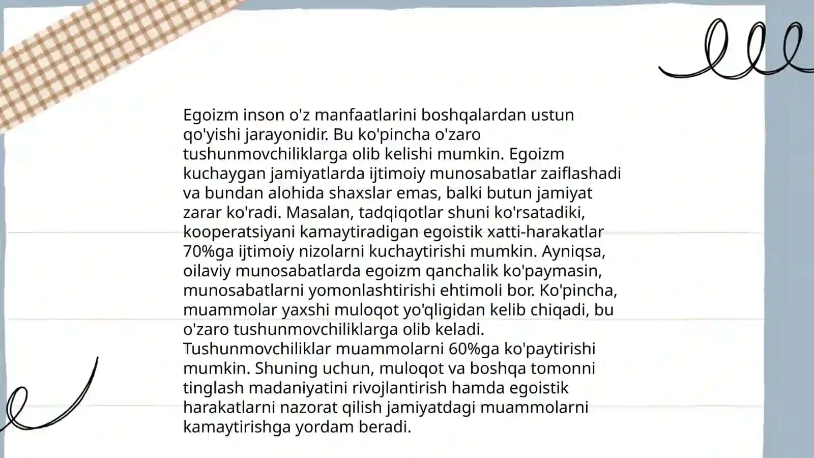 Shaxslararo munosabatlarda egoizm asoslari 4