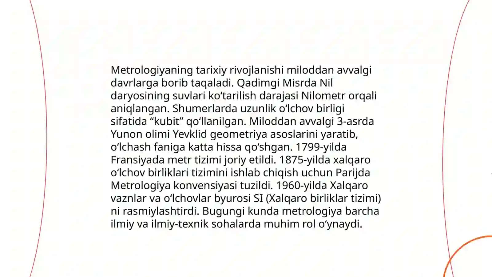 Metrologiya fanining ta'rifi va vazifalari 4