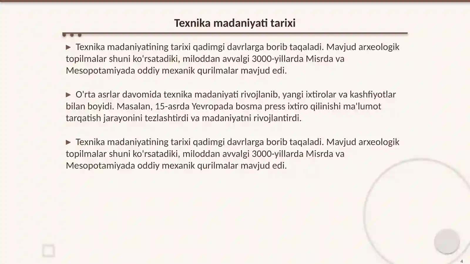 Texnika madaniyati 4