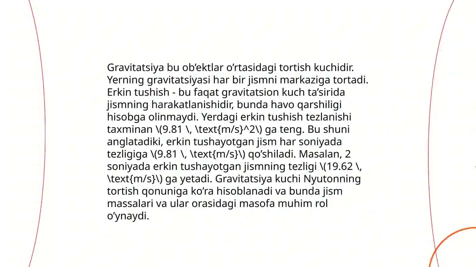 Erkin tushish.Aylanma harakat 4