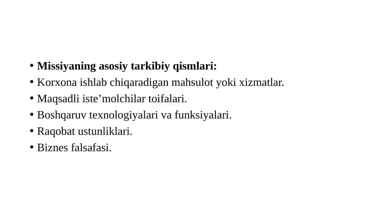 Vizyon, missiya va maqsadlar 4